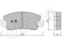 FIAT Колодки тормозные передние Panda 82-,Regata 83-,Uno CIFAM 822-033-0 (фото 1)