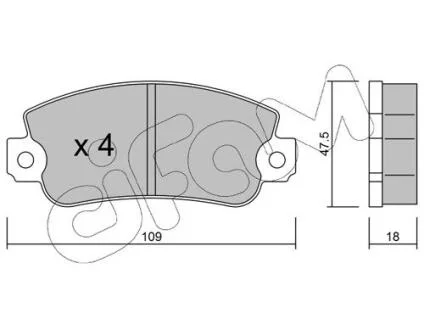 FIAT Колодки тормозные передние Panda 82-,Regata 83-,Uno CIFAM 8220330