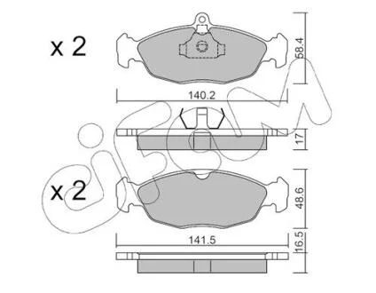 OPEL Тормозные колодки передние Astra F 91-,Vectra A 88-,Daewoo Lanos,Nexia CIFAM 8220770