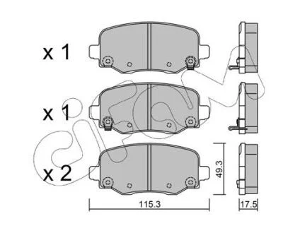 FIAT Колодки гальмівні задні 500X, JEEP Renegate CIFAM 82210021