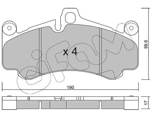 PORSCHE Колодки гальмівні передн. 911 3.6, 3.8, 4.0 01- CIFAM 82210040 (фото 1)