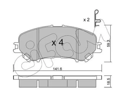 NISSAN Колодки торм. передние Qashqai 1,2-1,6 13-, X-Trail 1,6 13- CIFAM 82210100