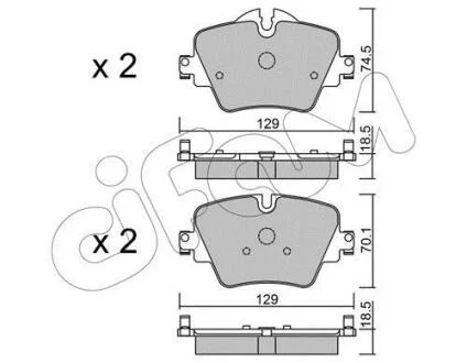 BMW гальмівні колодки передн.1 F40, 2,3 G20,4,5 G30, X1 F48, X2, X3 G01, X4 CIFAM 82210370