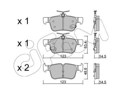 FORD колодки гальм. задн. Mondeo, Galaxy, S-Max, 14- CIFAM 82210401