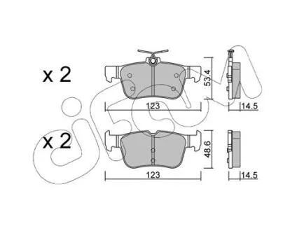 FORD колодки гальм. задн. Mondeo, Galaxy, S-Max, 14- CIFAM 82210402