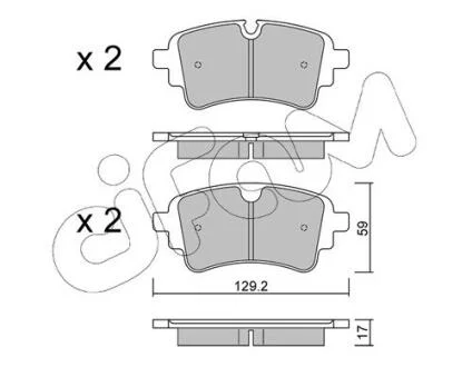 AUDI Колодки гальмівні A4 2.0 16-, A5 1.4 16-, VW CIFAM 82211291