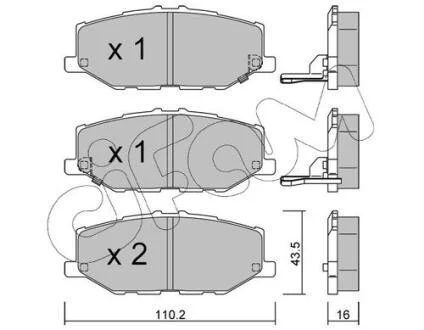 SUZUKI колодки гальм. передні JIMNY (A6G) 1.5 AllGrip 18- CIFAM 82212150