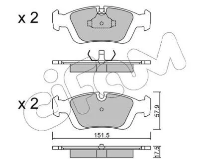 BMW гальмівні колодки передн.E36/46 CIFAM 8221240