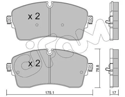 LAND ROVER гальм колод. передн. DISCOVERY 14- CIFAM 82212500