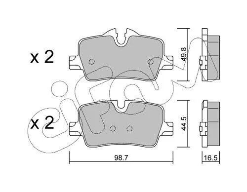 BMW Колодки гальмівні задні 2 G42, G87, 3 (G20, G80, G28) 316d, G21, G81, G22, G82 CIFAM 82212640 (фото 1)