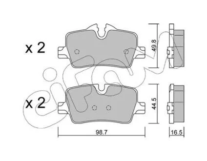 BMW Колодки гальмівні задні 2 G42, G87, 3 (G20, G80, G28) 316d, G21, G81, G22, G82 CIFAM 82212640