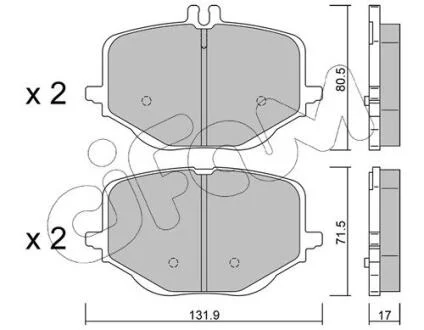 DB Колодки гальмівні задні X254, V223, W223, Z223 CIFAM 82213140