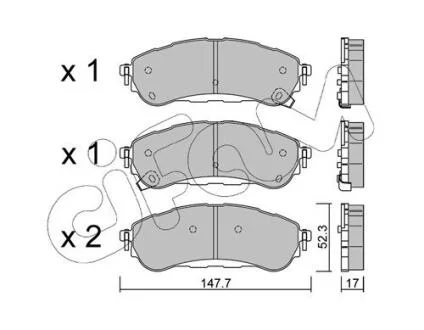 FORD Колодки гальмівні задні RANGER (TKE) 2.0 EcoBlue 4x4 CIFAM 82213440