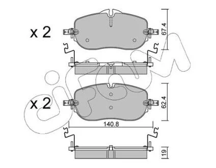 DB Колодки гальмівні передні W206, S206 CIFAM 82213550