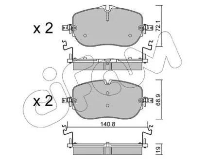 DB Колодки гальмівні передні W206, S206 CIFAM 82213560