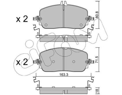 DB Колодки гальмівні передні W206, S206 CIFAM 822-1357-0