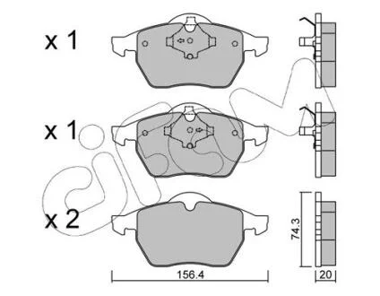 VW гальмівні колодки перед.Passat Audi A4, A8 95- CIFAM 8221811