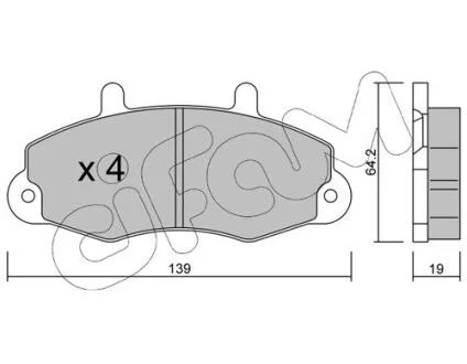 FORD гальмівні колодки передні Transit 91- диск 14 CIFAM 8221940