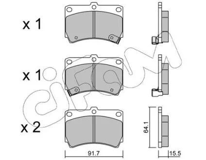 MAZDA Гальмівні колодки передн. 323 89-, Kia CIFAM 8221960