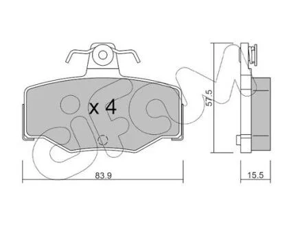 NISSAN Тормозные колодки задн. Almera 1,5-2,2 00- Primera 1,6/2,0 93-01 CIFAM 8221990