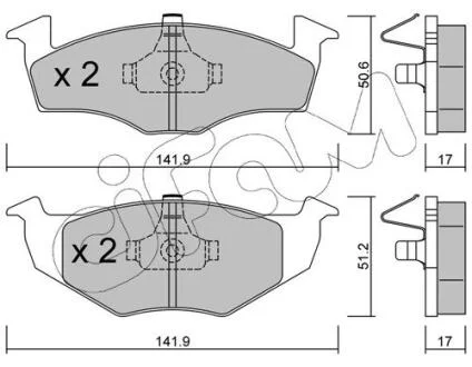 VW Гальмівні колодки передн. Polo 94-, LupoSkoda Fabia (без датчиків) CIFAM 8222060