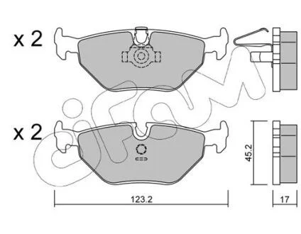 BMW гальмівні колодки задн. 5 серія (E39) 97- CIFAM 8222100