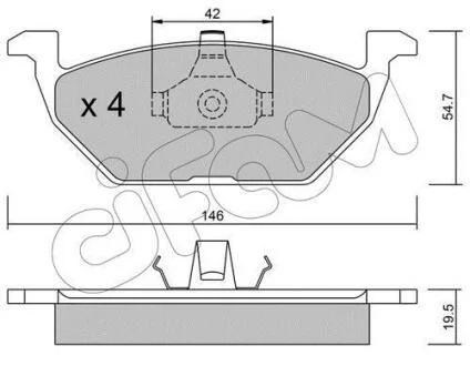 VW Колодки гальмівні передні Golf IV 1.6/1.9TDi,Audi A3 CIFAM 8222110
