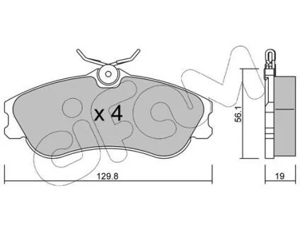 CITROEN Колодки тормозные передние XSARA PICASSO 00- CIFAM 8222171