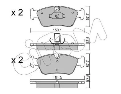 BMW Колодки тормозные передние E36,46 316-325 98- CIFAM 8222600
