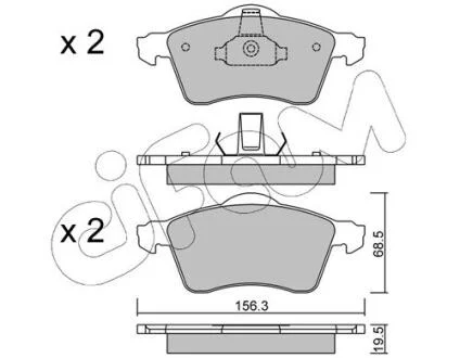 VW гальмівні колодки перед. T4 CIFAM 8222630