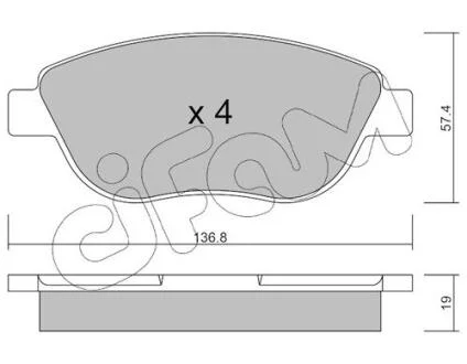 PEUGEOT гальмівні колодки дискові 307 01-,Citroen Berlingo,Fiat Doblo CIFAM 8223221