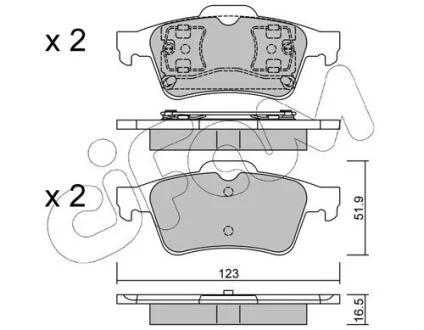 RENAULT Тормозные колодки задние Laguna 1.9/2.2 CIFAM 8223370