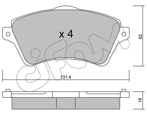 LANDROVER Колодки тормозные передние Freelander 00- CIFAM 8223490 (фото 1)