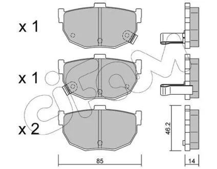 KIA Колодки тормозные задние дисковые Cerato,Hyundai CIFAM 8223620