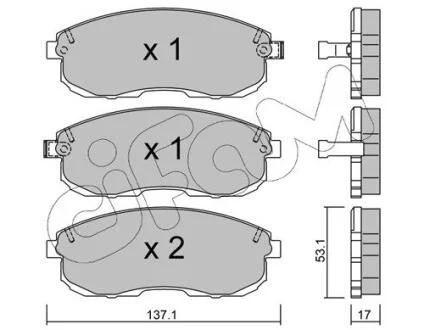NISSAN гальмівні колодки передн.Tiida 04-,Juke 14-,Maxima QX CIFAM 8224040