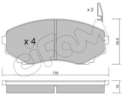 MAZDA гальмівні колодки передн.MPV,E (TYPE) 93- CIFAM 8224770