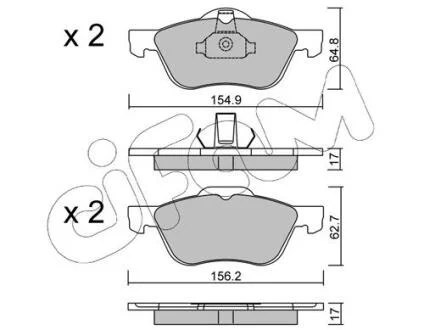NISSAN Гальмівні колодки передн. PRIMERA 96-02 CIFAM 8224890