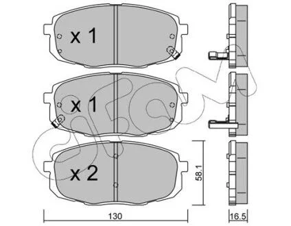 KIA Тормозные колодки передн.Carens 02-,Ceed,Hyundai i30 07- CIFAM 8225130