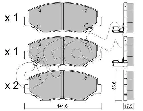 HONDA Тормозные колодки передн.CR-V II 2.0 02- CIFAM 8226060 (фото 1)