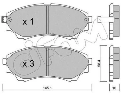 FORD гальмів.колодки передн.Ranger,Mazda BT-50 99- CIFAM 8226100