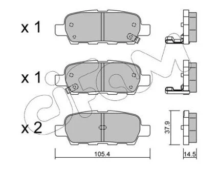 NISSAN гальмівні колодки задні Qashqai, Teana,Tiida,Murano, X-Trail 01- CIFAM 8226120