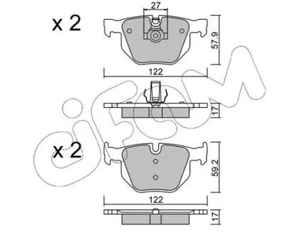 BMW Тормозные колодки задн.5 E60 03- CIFAM 8226440