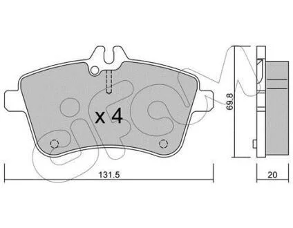 DB Тормозные колодки передн.W169/245 04- CIFAM 8226470