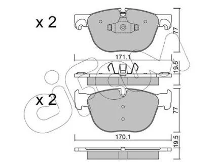 BMW Тормозные колодки передн.X5 E70 07-,F15,85 13-,X 6 E71 08-,F16,86 14- CIFAM 8227700