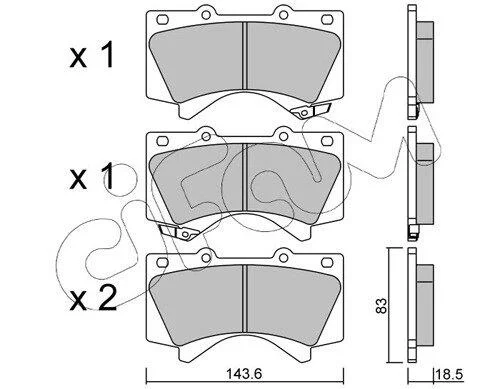 TOYOTA гальмівні колодки передн.Land Cruiser 4.7/4.5d 08- CIFAM 8228210 (фото 1)