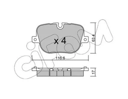 LAND ROVER гальмівні колодки задн. RANGE ROVER Sport 09- CIFAM 8228370