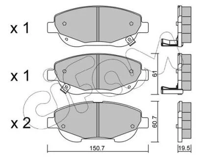 TOYOTA колодки гальм. передн. Avensis 2,0-2,2 08- CIFAM 8228790