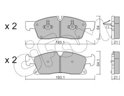DB колодки гальм. передн. W166 CIFAM 8229274