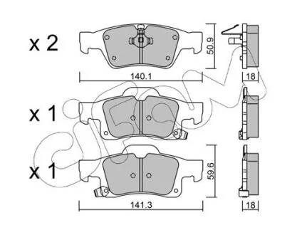Гальм. колод. задн. JEEP Grand Cherokee 11- CIFAM 8229280