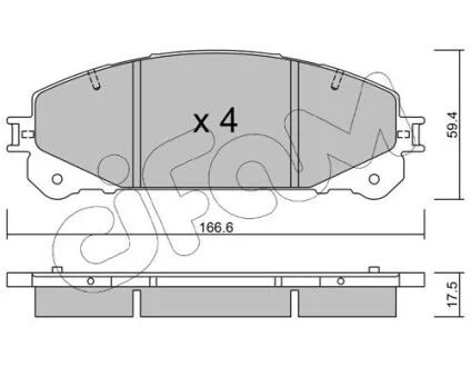 TOYOTA колодки гальмівні дискові Lexus CIFAM 8229380